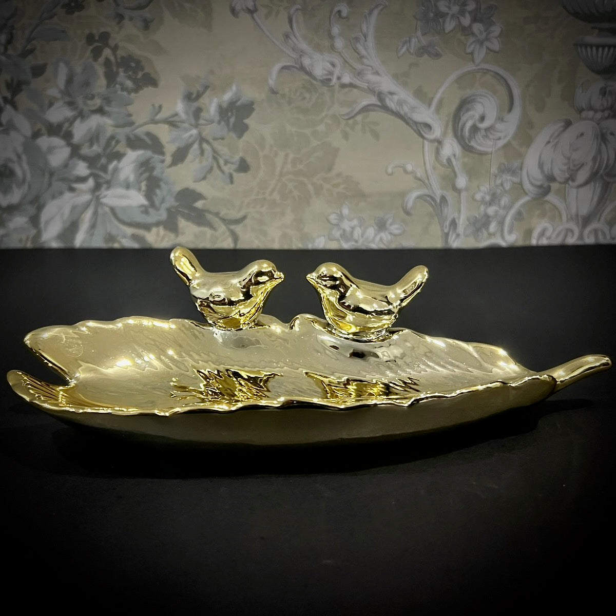 Golden Leaf Songbird Tray